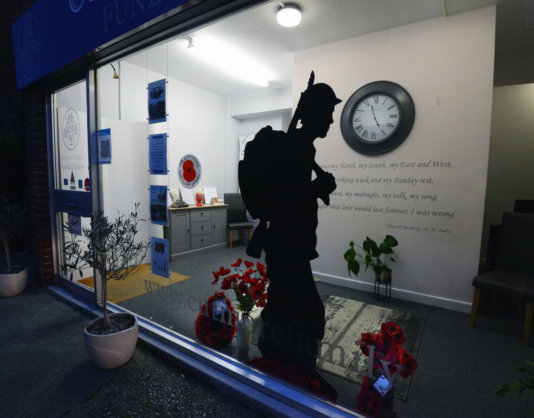 Cutmore Family Funeral Directors Remembrance Display
